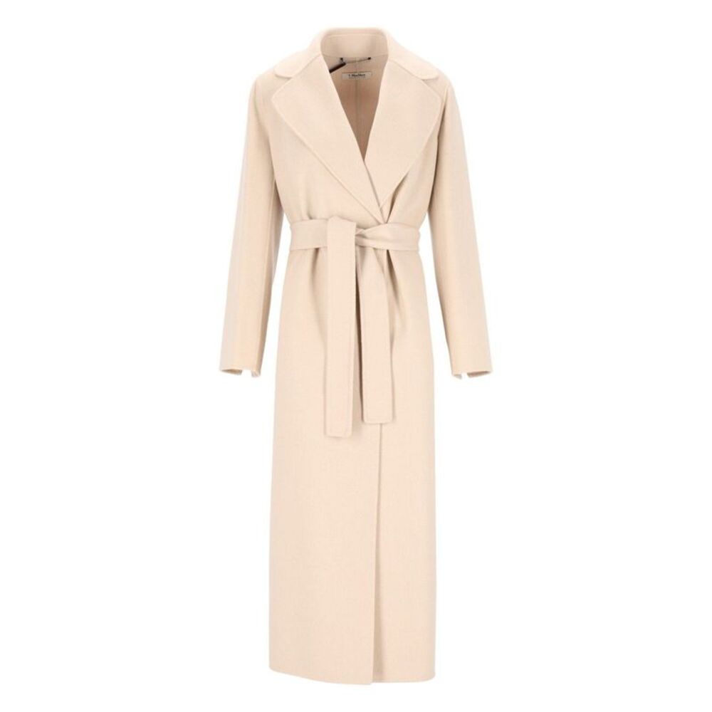 'S Max Mara Women Poldo Wool Drap Dressing Gown Coat